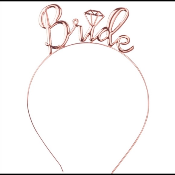 Rose gold bachelorette headband and sash